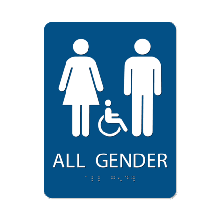 All Gender Bathroom Sign - Alpha Dog ADA Signs