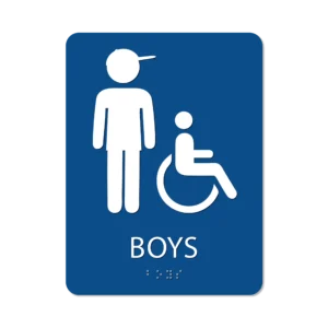 Boy's Bathroom Sign - Alpha Dog ADA Signs