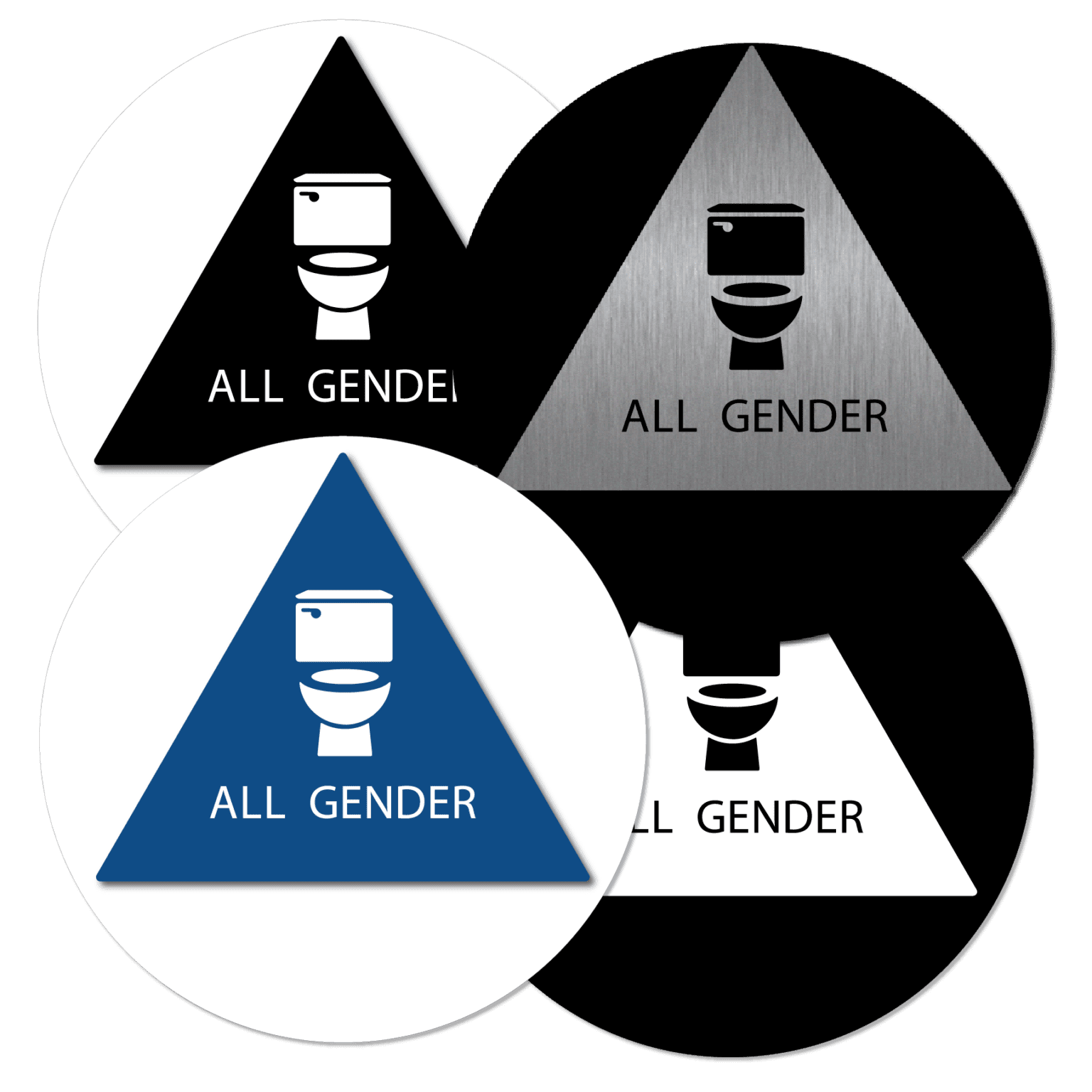 All Gender Bathroom Door Sign Alpha Dog ADA Signs