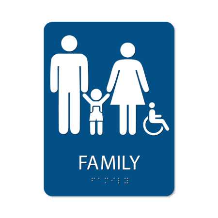 Family Bathroom Sign - Alpha Dog ADA Signs