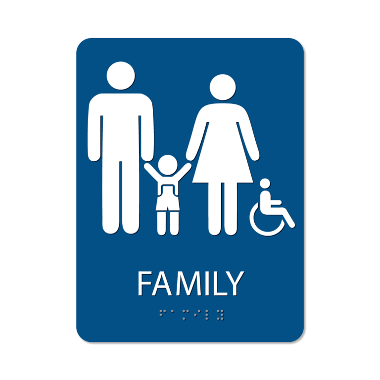 Family Bathroom Sign, Handicap | Alpha Dog ADA Signs