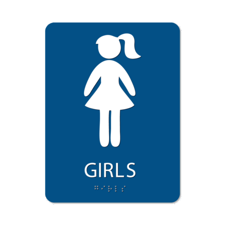 Girl's Bathroom Sign - Alpha Dog ADA Signs
