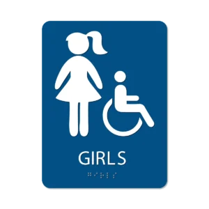 Girl's Bathroom Sign - Alpha Dog ADA Signs