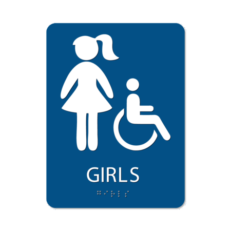 Girl's Bathroom Sign - Alpha Dog ADA Signs