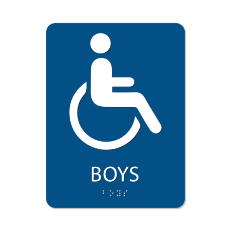 Boy's Bathroom Sign - Alpha Dog ADA Signs