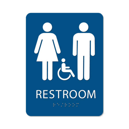 Unisex Bathroom Sign - Alpha Dog ADA Signs