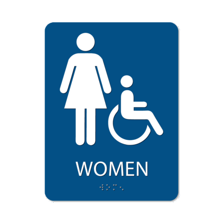 Women's Bathroom Sign - Alpha Dog ADA Signs