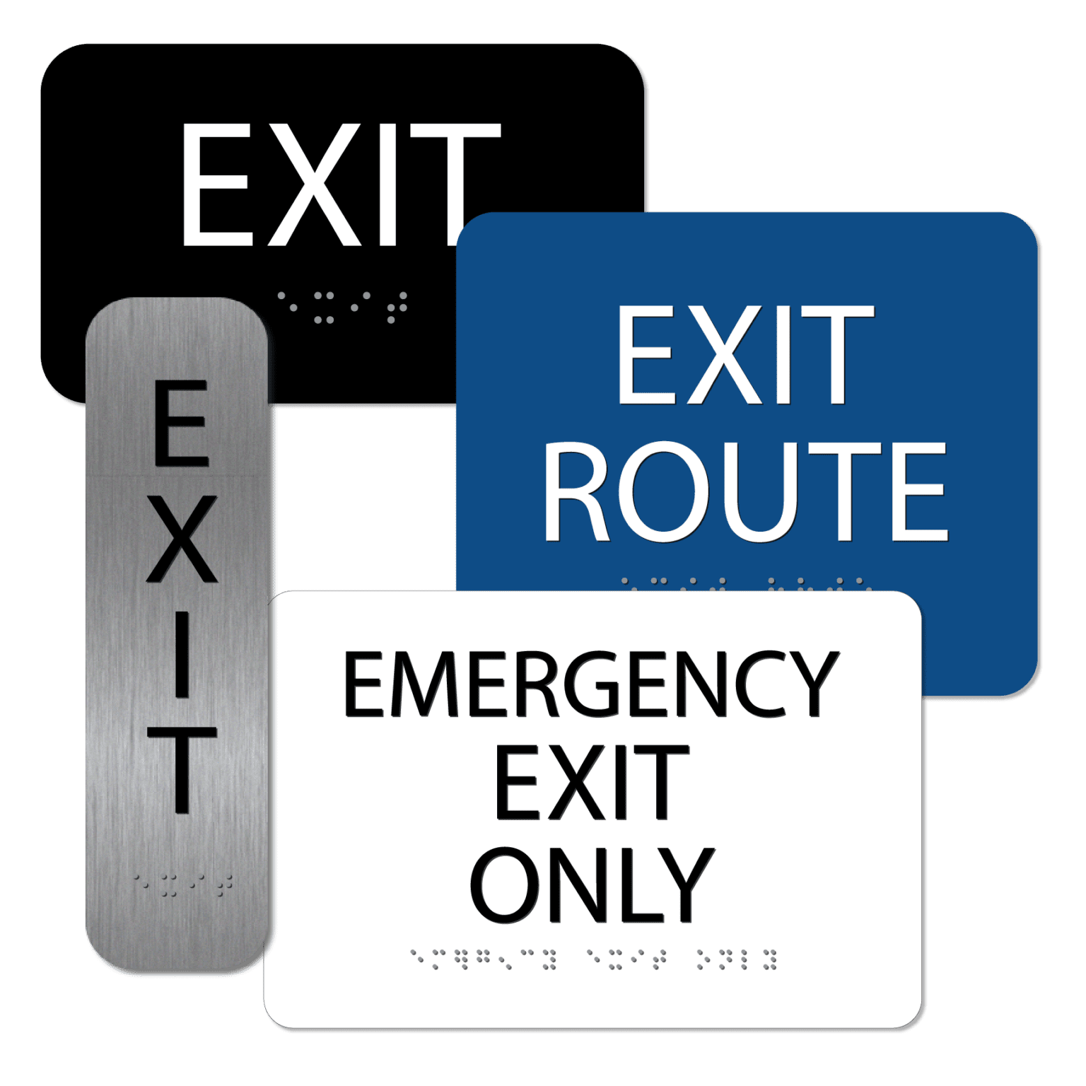 Braille Exit Signs, Tactile Exit Signs | Alpha Dog ADA Signs