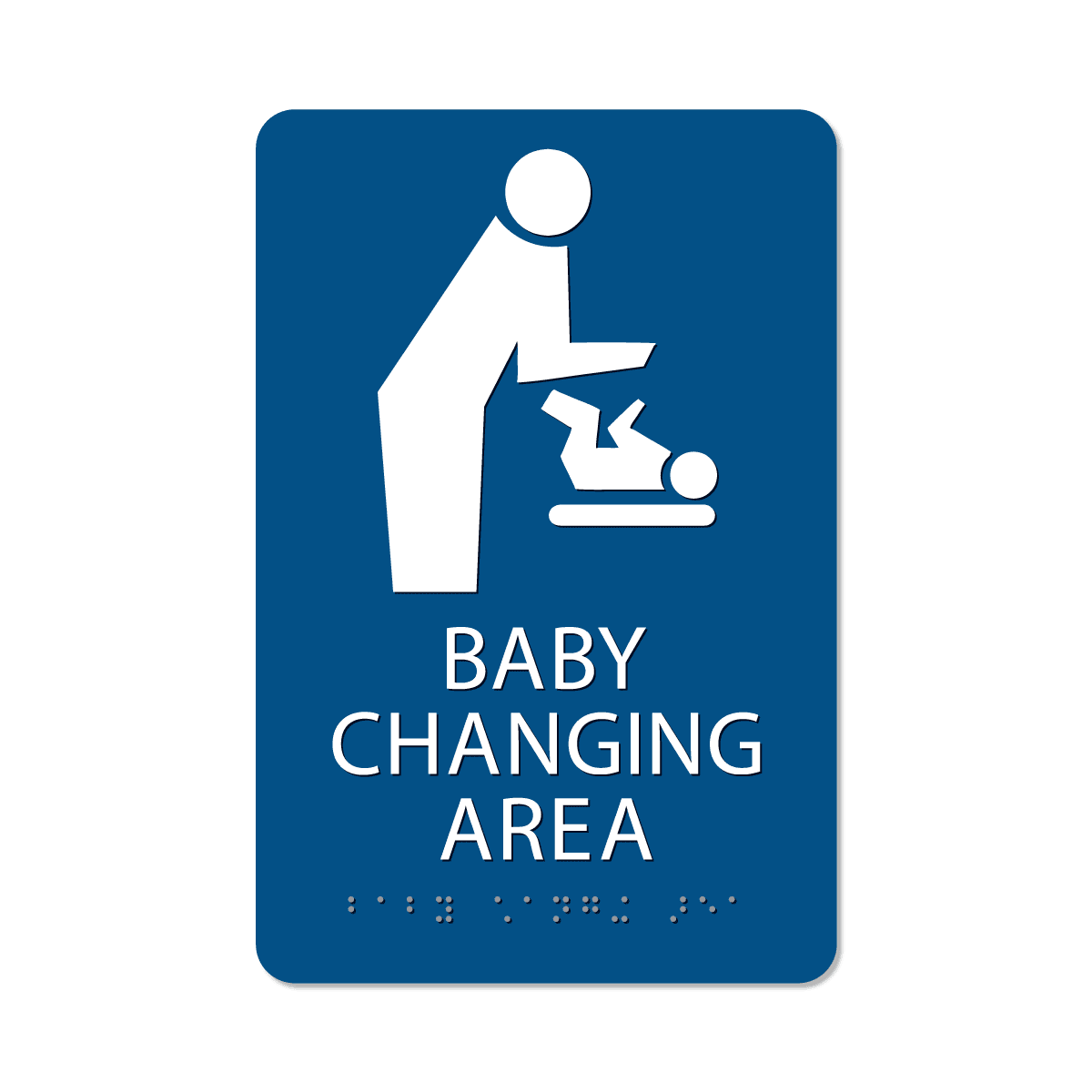 BABYL 「L FORTH」サイン Baby Changing Area Sign with Braille | Alpha Dog ADA Signs