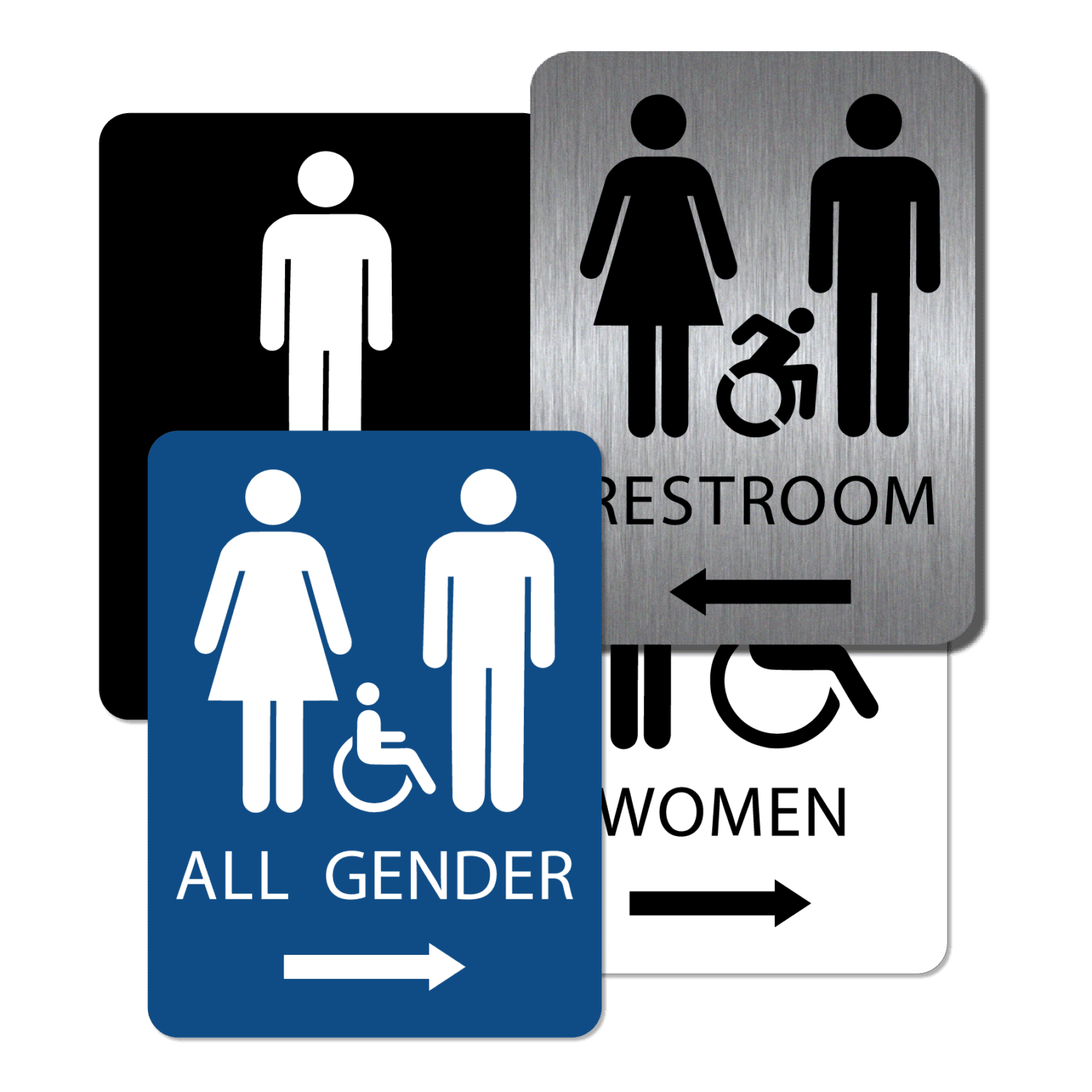 collage directional signs 68 : alpha dog ada signs