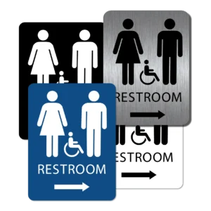 Unisex Bathroom Sign - Alpha Dog ADA Signs