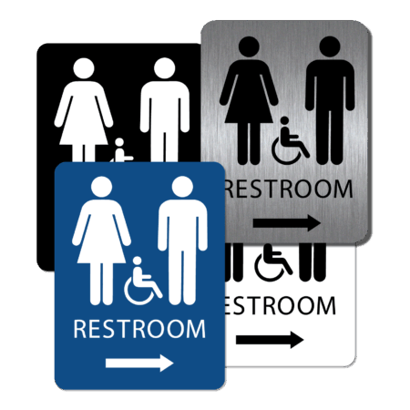 Unisex Bathroom Sign - Alpha Dog ADA Signs