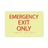 photoluminescent braille emergency exit only sign eeo69 lg 01 : alpha dog ada signs