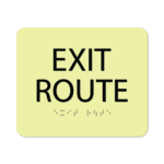 photoluminescent braille exit route signs er56 lg : alpha dog ada signs