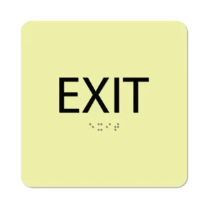 photoluminescent braille exit signs e66 lg 01 : alpha dog ada signs
