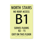 photoluminescent braille stairwell signs ss1812 lg 01 : alpha dog ada signs