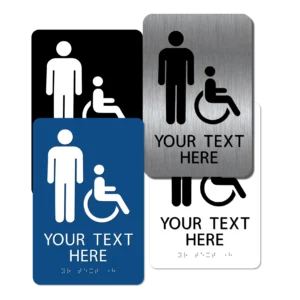 Custom Men's Bathroom Sign - Alpha Dog ADA Signs