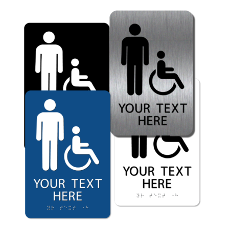 Custom Men's Bathroom Sign - Alpha Dog ADA Signs