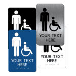 collage mens handicap restroom signs cmi96 : alpha dog ada signs