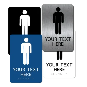 collage mens restroom signs cm96 : alpha dog ada signs