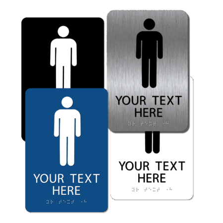 collage mens restroom signs cm96 : alpha dog ada signs
