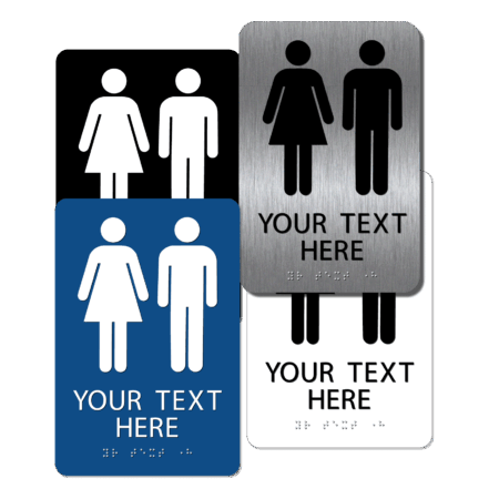 collage unisex restroom signs cu96 : alpha dog ada signs