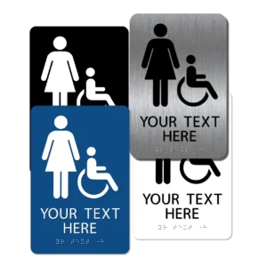 collage womens handicap restroom signs cwi96 : alpha dog ada signs