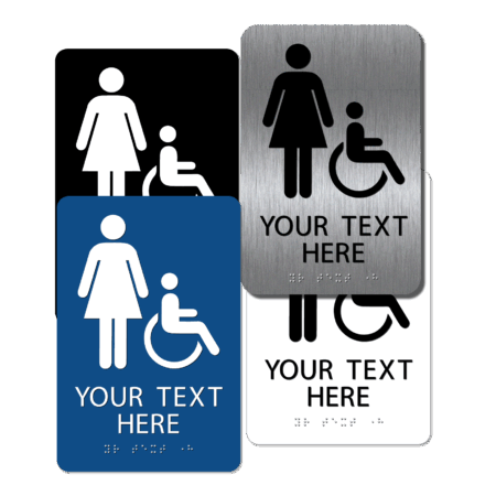 collage womens handicap restroom signs cwi96 : alpha dog ada signs