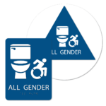 all gender active handicap bathroom sign bundle blue agtai bun : alpha dog ada signs