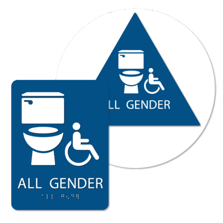 all gender handicap bathroom sign bundle blue agti bun : alpha dog ada signs