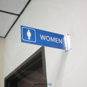 Women's Hallway Corridor Bathroom Sign - Alpha Dog ADA Signs