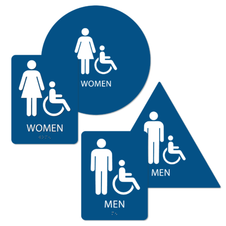 Men's & Women's Restroom Signs - Alpha Dog ADA Signs