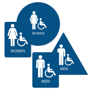 Men's & Women's Restroom Signs - Alpha Dog ADA Signs