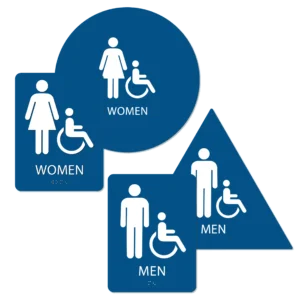 Men's & Women's Restroom Signs - Alpha Dog ADA Signs
