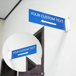 Custom Hallway Corridor Sign, Right Arrow - 4"h x 12"w