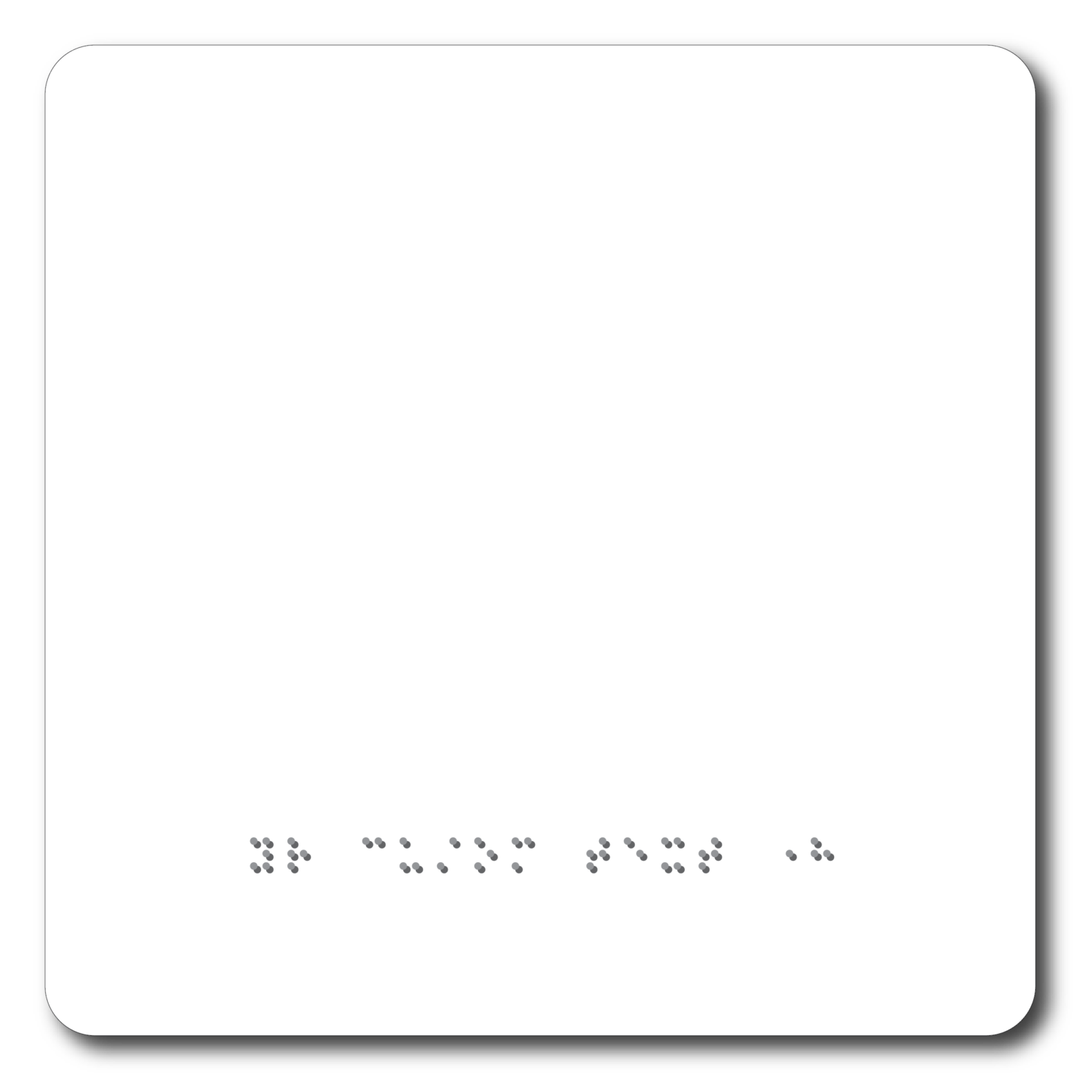 Custom Braille Sign 6″x 6″ Alpha Dog ADA Signs