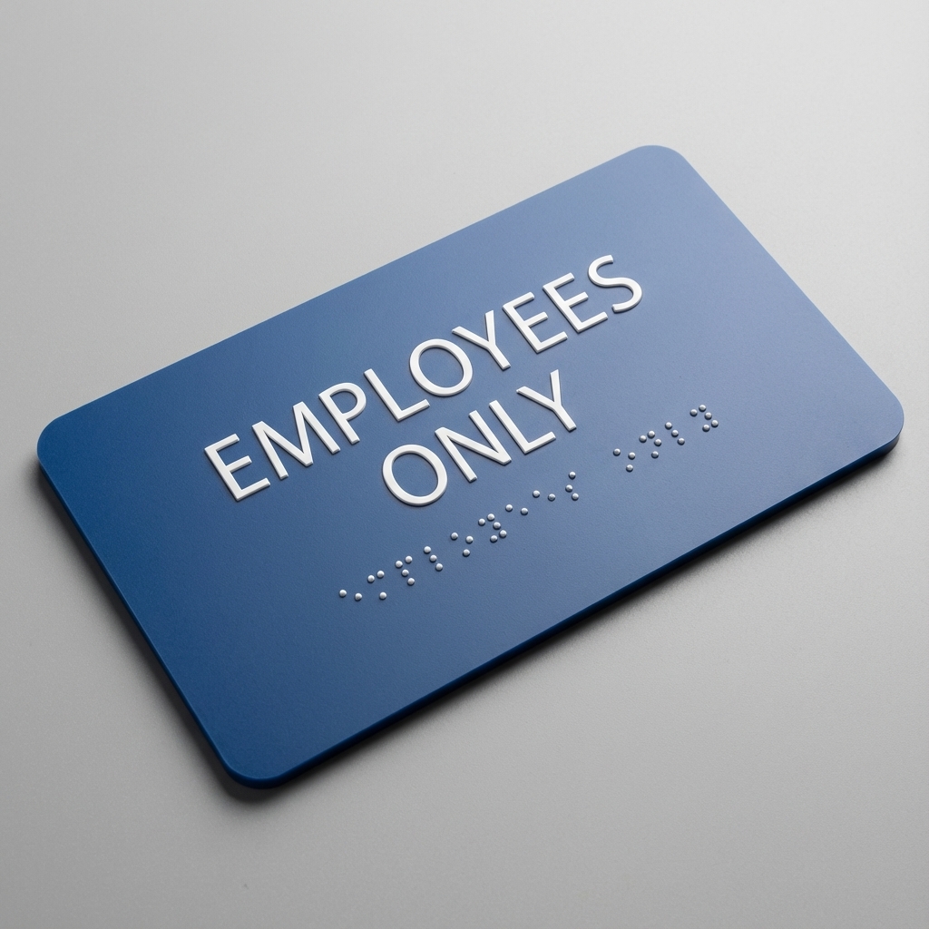 Brushed stainless Authorized Personnel Only ADA sign