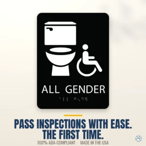 All Gender Accessible Bathroom Sign product image