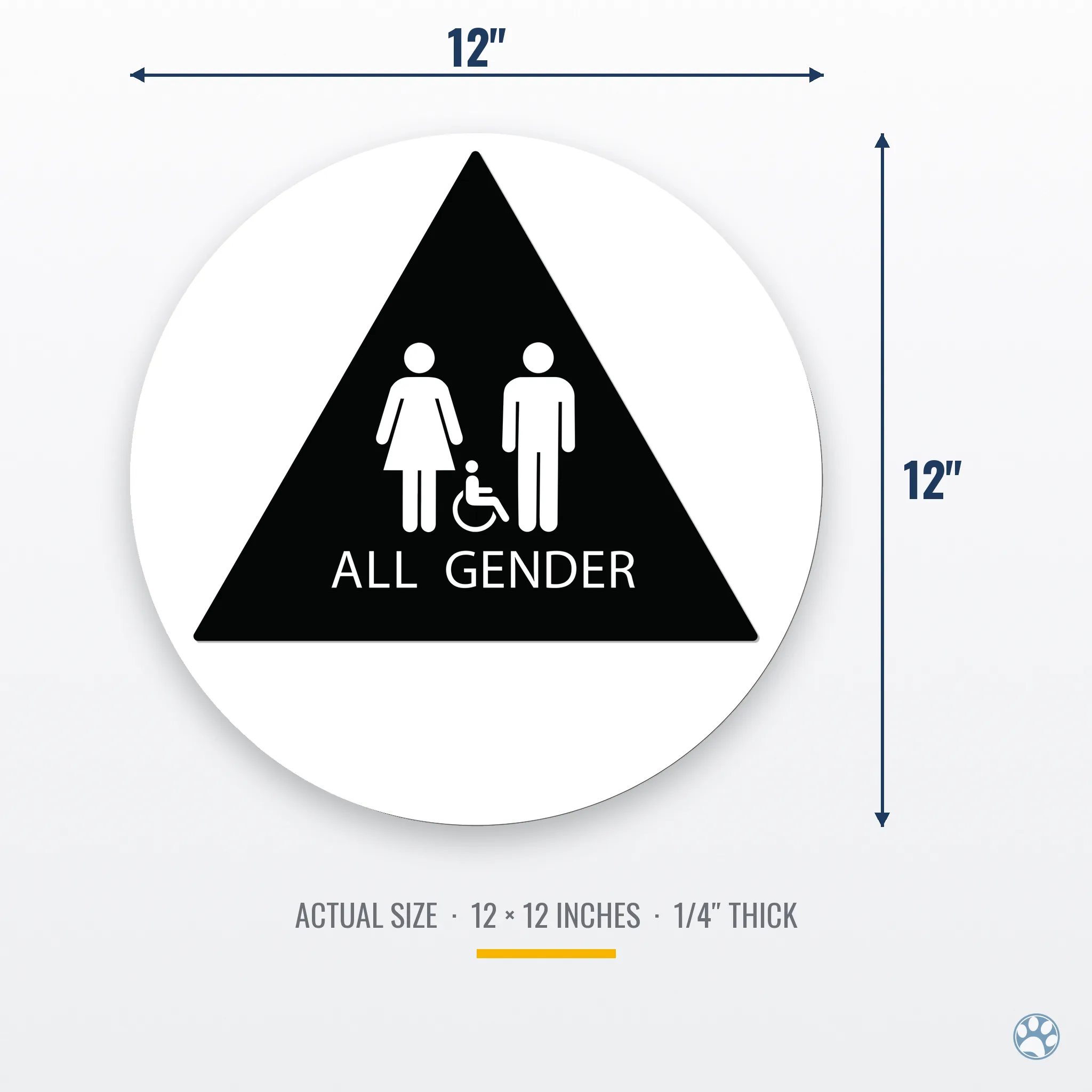 T24AGI all-gender restroom sign product gallery — 03-size