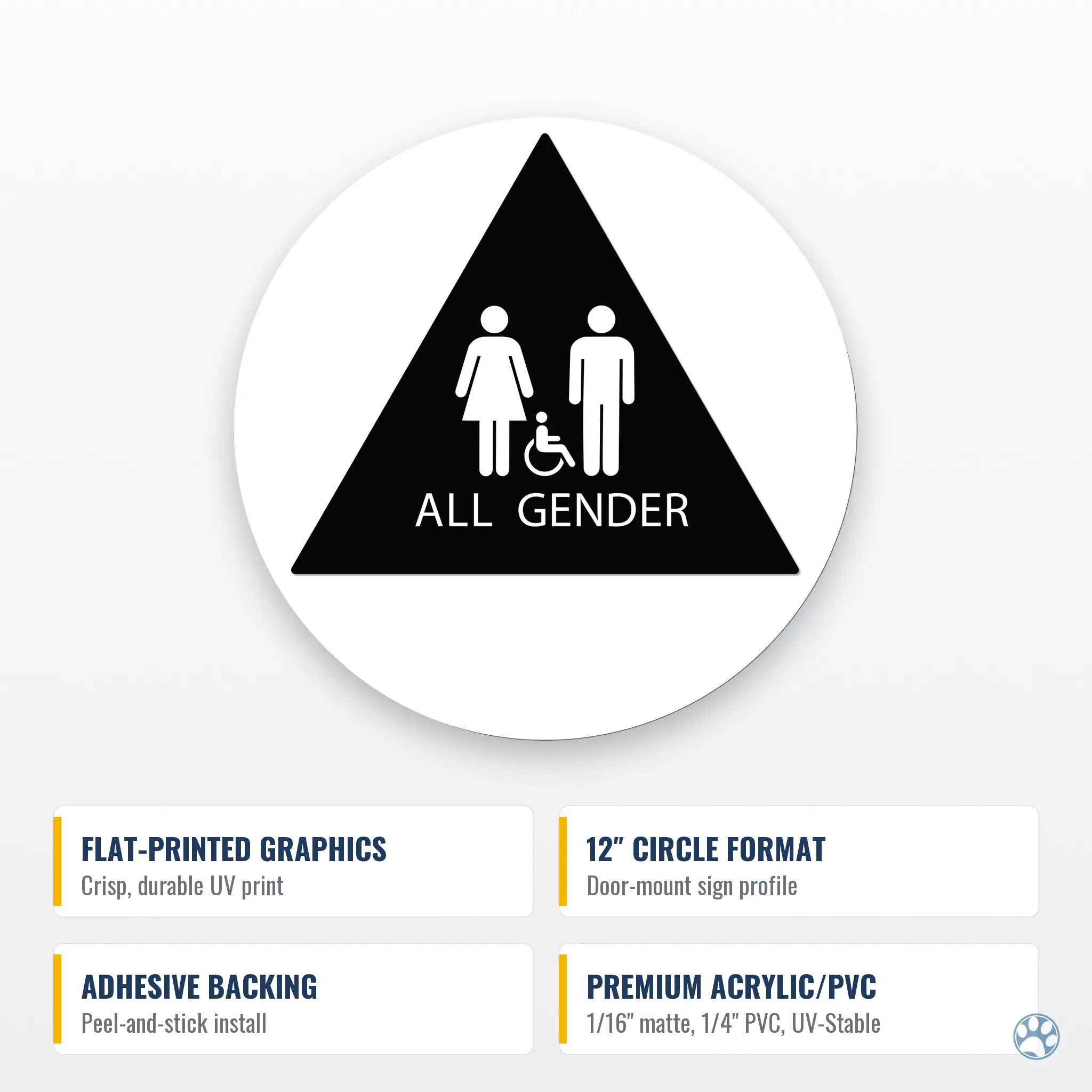 T24AGI all-gender restroom sign product gallery — 04-features