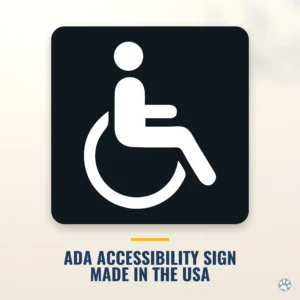 Handicap Symbol Sign - 6" x 6" — black — hero