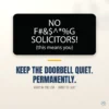 No Soliciting Sign — black — hero