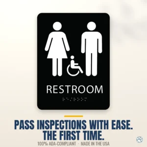 Handicap Unisex Restroom Sign — black — hero.webp